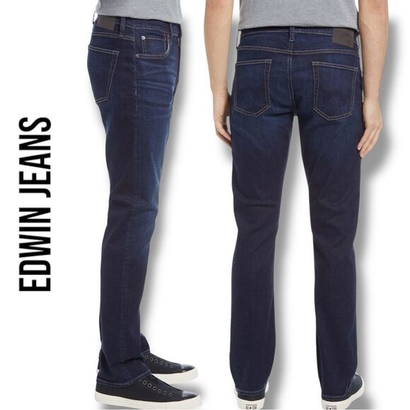 EDWIN Men’s Jace Slim Straight Leg Jeans in the Size 31X32 in Icon Blue Color - Picture 11 of 14